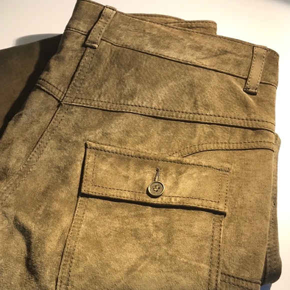 DANIER WASHABLE SUEDE, LINED, 5 POCKET, WIDE LEG, VINTAGE PANT - Picture 3 of 11